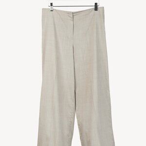 Jil Sander Grey Stretch-Wool Wide-Leg Pants